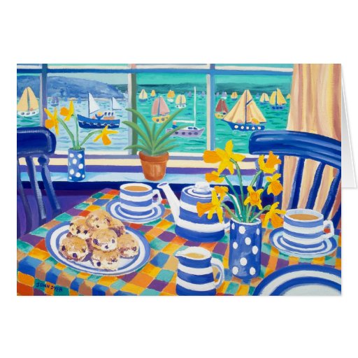 Image of Art Card: Cornish Teatime ( Cornish Blue )