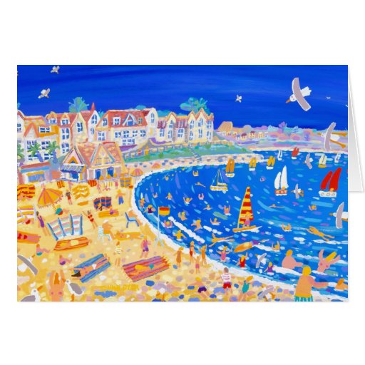Image of Art Card: Gylly Beach Cafe. Fun on the Beach