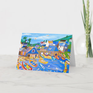 Art Card: Lobster Fishermen, Cadgwith, Cornwall Card