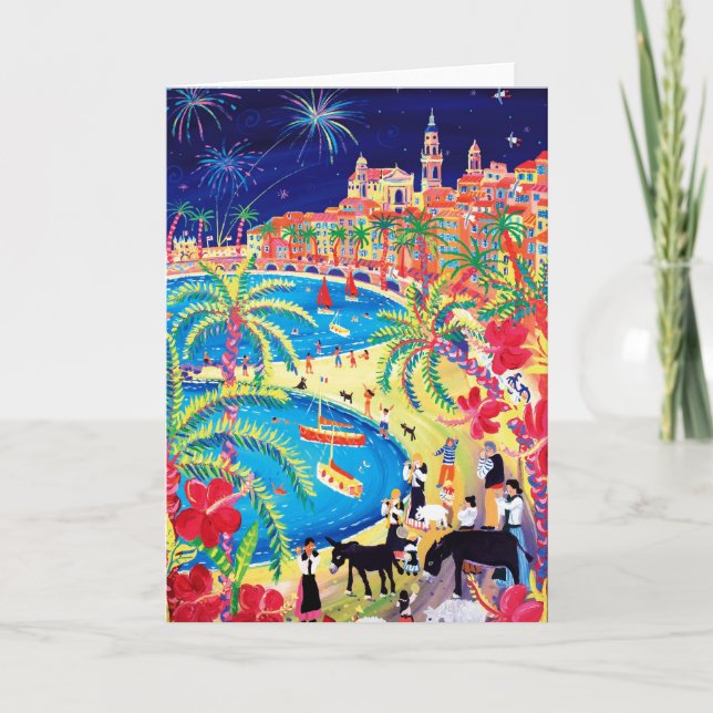 Art Card: Magical Mountain Music, Menton Holiday Card (Front)