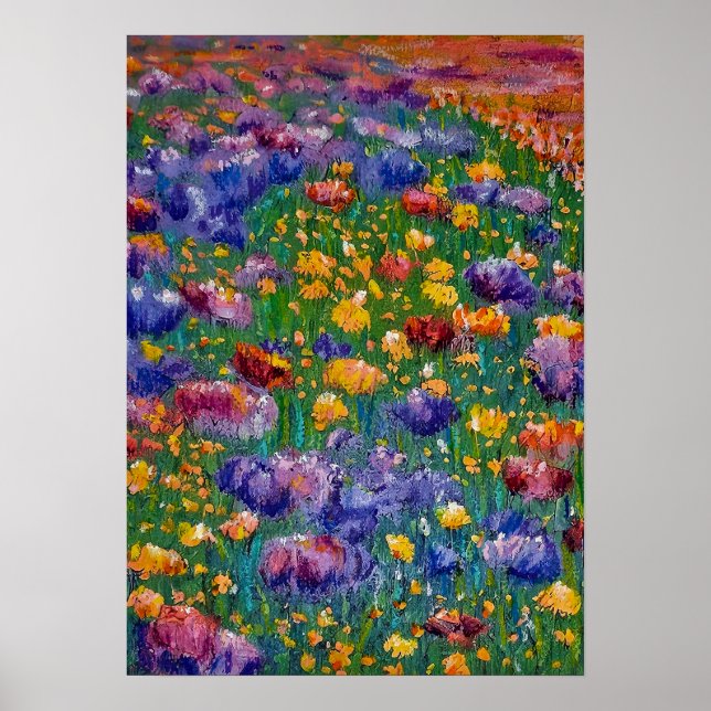 Art card "Painted Dreams" Friendly flowers!   Poster (Front)