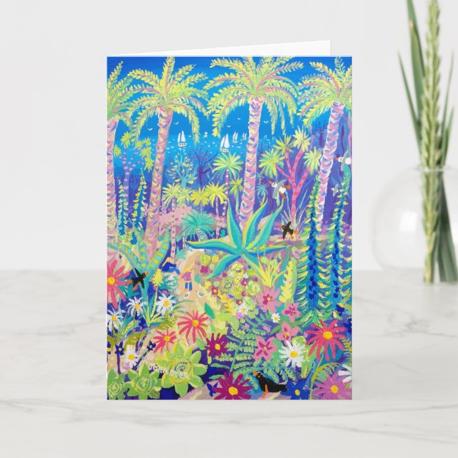 Art Card: Painting the Garden, Tresco Abbey Garden Card (Front)