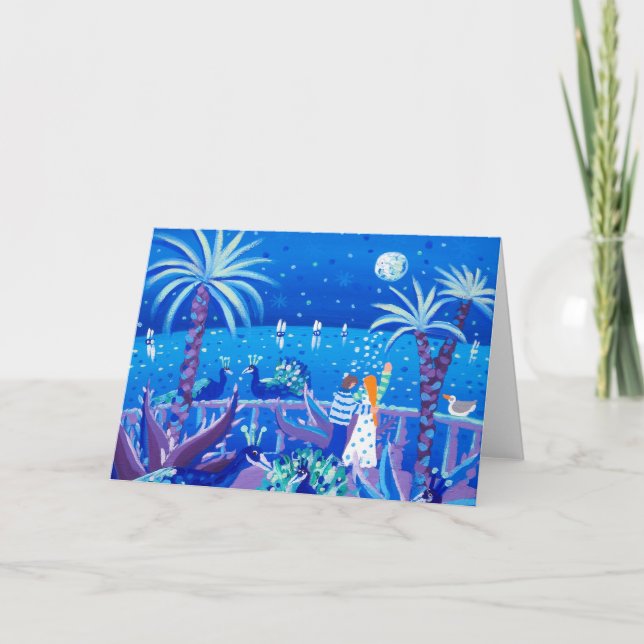 Art Card: Saphire Peacock Love, Côte d'Azur Card (Front)