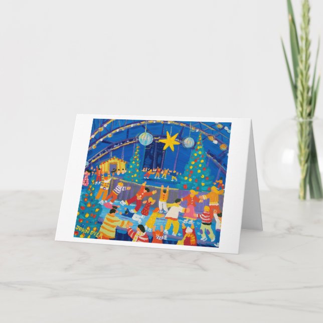 Art Card: Skating under the Starlight, Eden Holiday Card (Front)