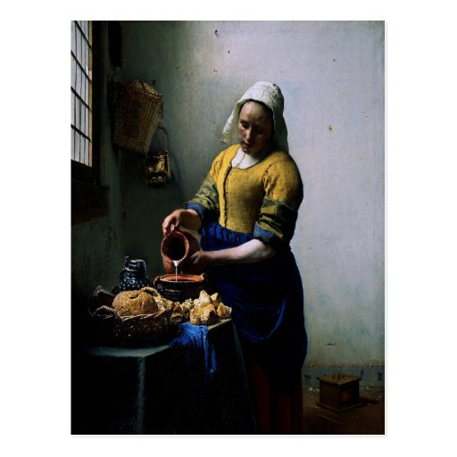Image of Art Card - "The Kitchen Maid" by Johannes Vermeer