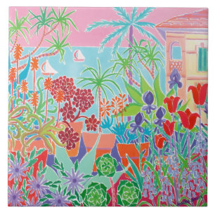 Art Ceramic Tile: Joanne Short, Côte d'Azur Menton Tile