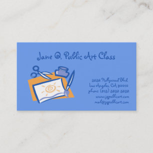 Art Class Artist Teacher Business Card