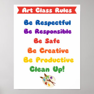 ART Class Rules (in Colours) - Poster