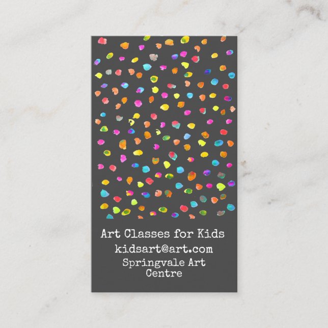 Art Classes for Kids business Card (Front)