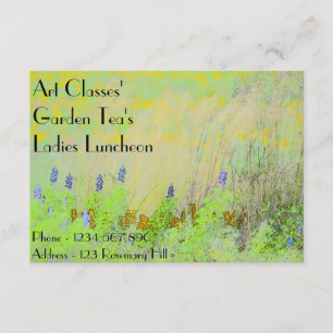 Art Classes Ladies Luncheon Garden Tea's Invitation