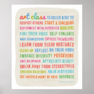 Art Classes Teach Kids // 20 x 24 Poster