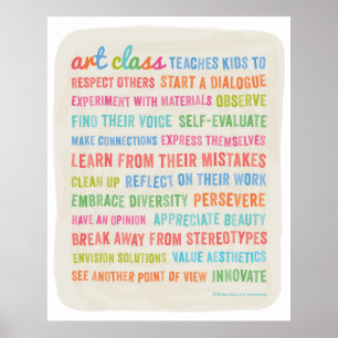 Art Classes Teach Kids //  24 x 30 Poster