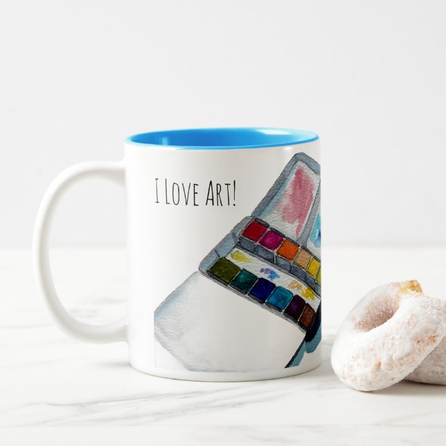 Art Coffee Mug (With Donut)