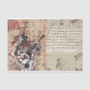 Art Collage Bango Music 31 Decoupage Tissue Paper