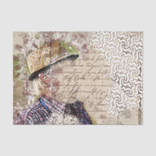 Art Collage Man 27 Decoupage Tissue Paper