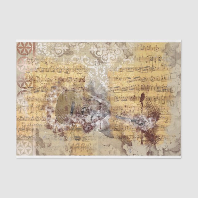 Art Collage Music 29 Decoupage Tissue Paper (Front)