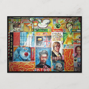 art collage postcard
