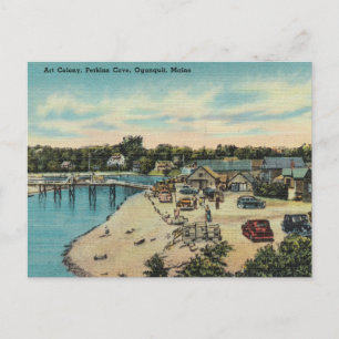Art Colony in Perkins Cove, Ogunquit, Maine Postcard