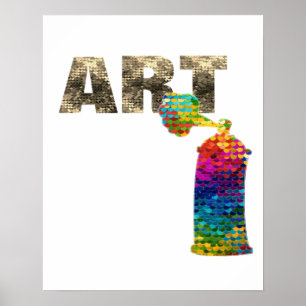 Art Colorful Spray Can Poster