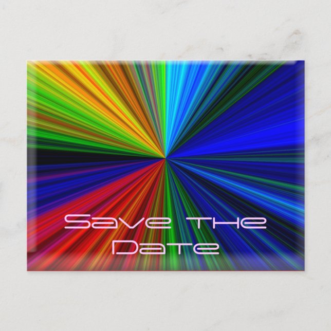 Art colour Burst Announcement Postcard (Front)