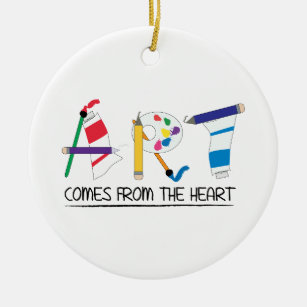 Art Comes From The Heart Ceramic Tree Decoration