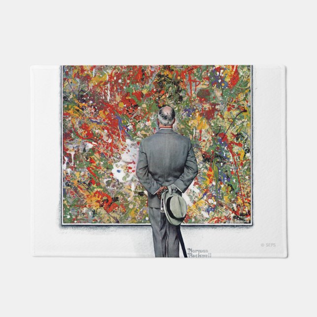 Art Connoisseur by Norman Rockwell Doormat (Front)