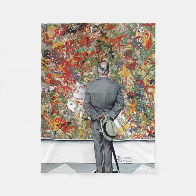 Art Connoisseur by Norman Rockwell Fleece Blanket (Front)