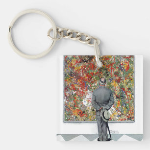 Art Connoisseur by Norman Rockwell Key Ring