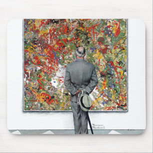 Art Connoisseur by Norman Rockwell Mouse Mat