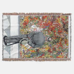 Art Connoisseur by Norman Rockwell Throw Blanket