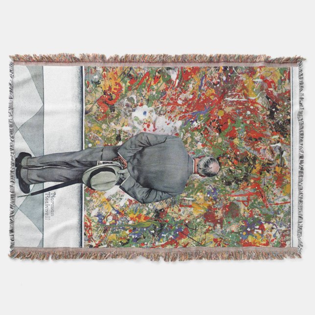 Art Connoisseur by Norman Rockwell Throw Blanket (Front)