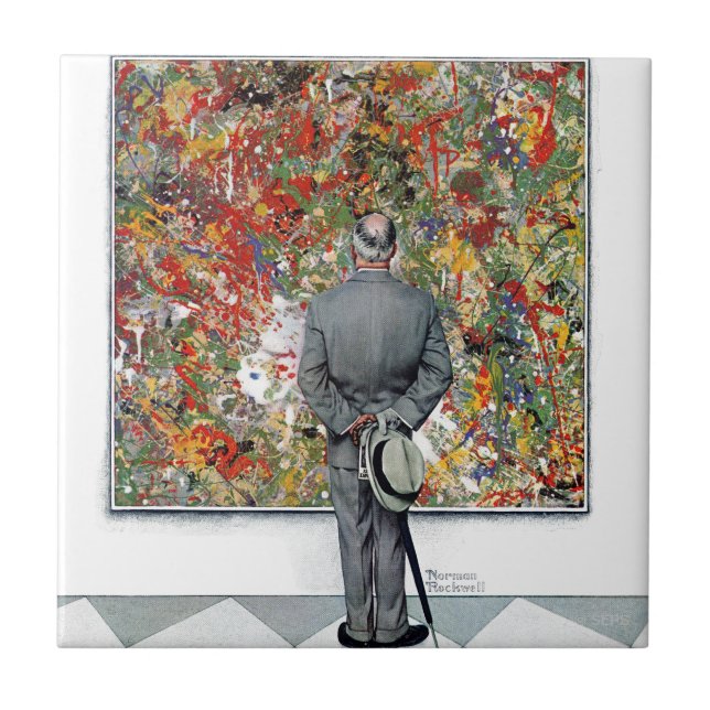 Art Connoisseur by Norman Rockwell Tile (Front)