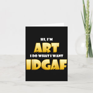 Art Costume IDGAF Funny Meme Halloween Costume for Card