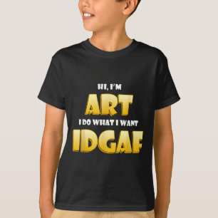 Art Costume IDGAF Funny Meme Halloween Costume for T-Shirt