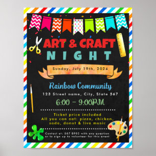 Art craft school class flyer poster