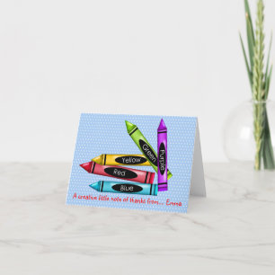 Art Crayons Thank you Note cards