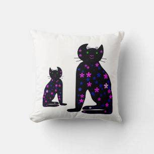 Art ,Cute Cat Clipart Cushion