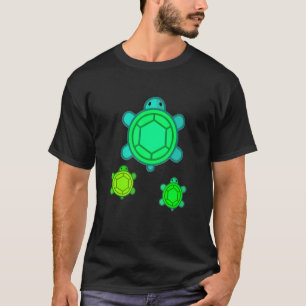 Art Cute Funny Turtle for girls boys kids T-Shirt
