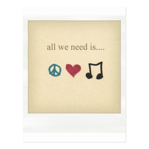 Image of art-cute-inspirational-love-music-Favim.com-189041 Postcard