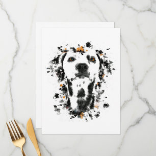 Art Dalmatian Watercolor, Cute Dalmatian Dog Face Menu