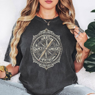 Art Dance Music Poetry Creative Compass T-Shirt