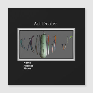 Art Dealer Fractured Pot Magnetic Business Card