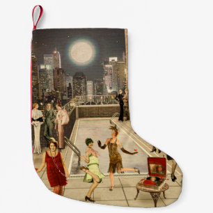 Art Decco Skyline Small Christmas Stocking
