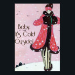 Art Deco 1913 Print<br><div class="desc">This illustration comes from the Gazette du Bon Tonne (french) from 1913. I've added the phrase, as it's perfect for the holiday and winter season! I love the detailing on the coat and hat. A perfect example of Art Deco fashion at its best!</div>