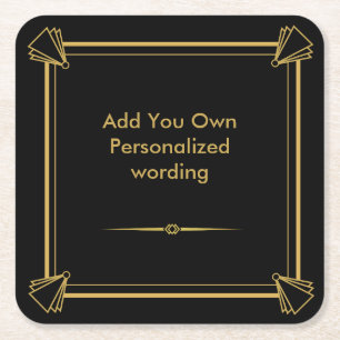 Art Deco 1920 style personalised coaster