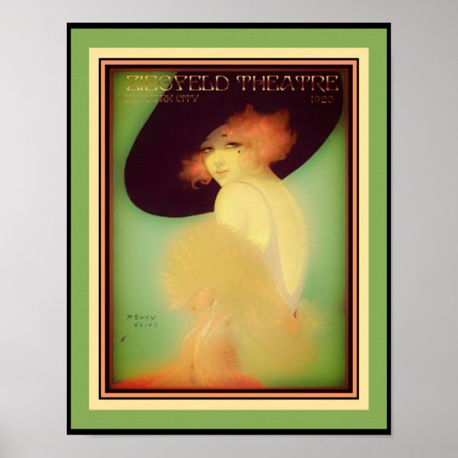 Art Deco 1920 Ziegfeld Theatre Poster (Front)