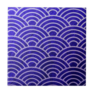 art deco,1920's era pattern, vintage,deep blue, si tile