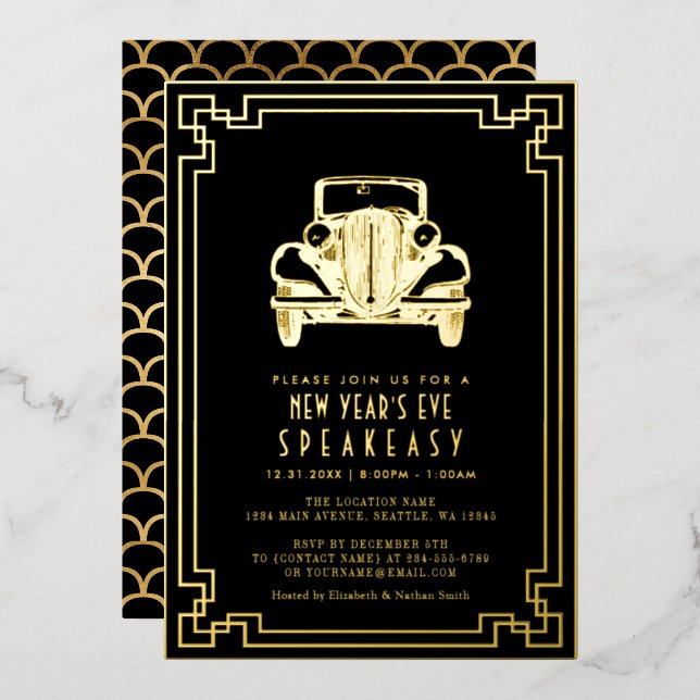 Art Deco 1920s New Year's Eve Party (Front/Back)