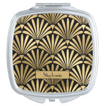 Art Deco 1920s  Personalised Black | Gold Pattern
