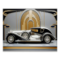 Art Deco 1920's Style Car Poster.
